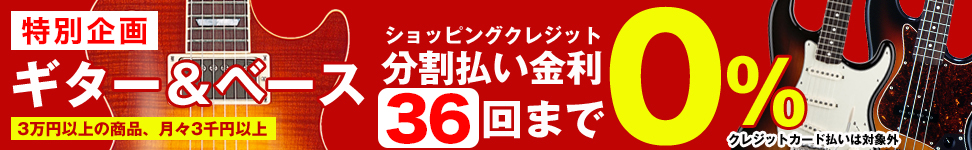 中古ギター&ベース 分割払い金利24回まで0%!