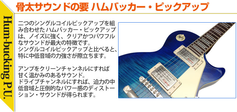 骨太サウンドの要、ハムバッカーピックアップ